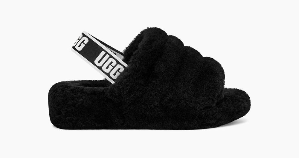 Ugg Slides Canada - Ugg Women's Fluff Yeah Black